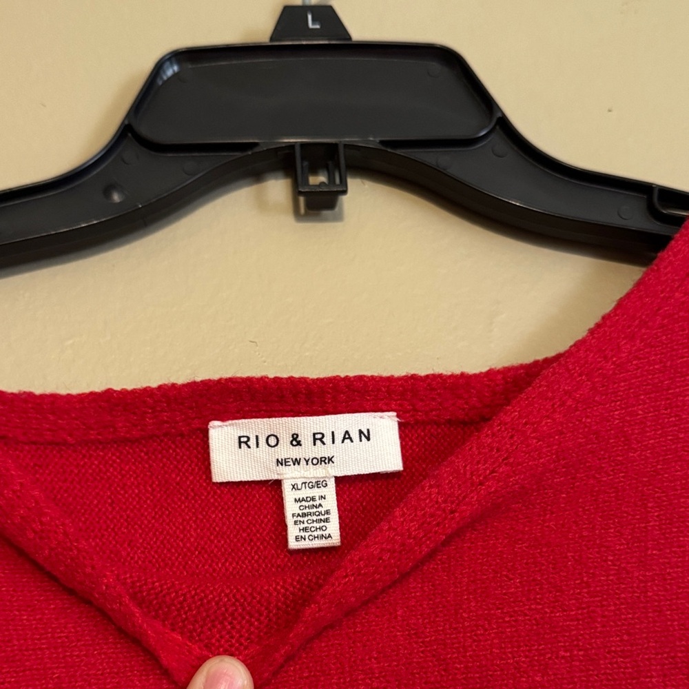 Women's Red “Cheers!” Sweater - Picture 2 of 6